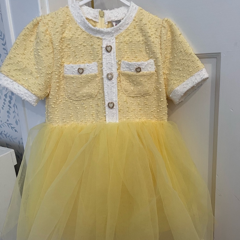 Charming Yellow Kids Formal Dress - Picture 2 of 2